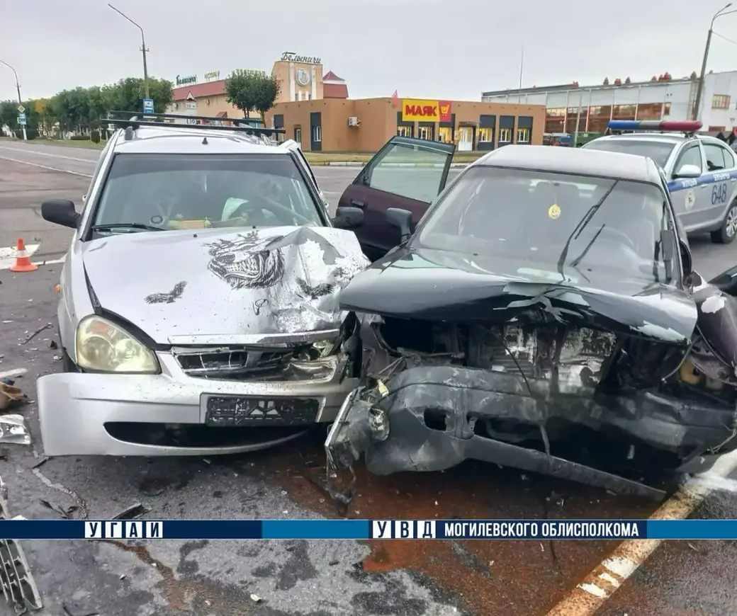 29.09.2024 г. Белыничи, ДТП на пересечении улиц Дайнеко и Мичурина. Фото: УГАИ УВД облисполкома