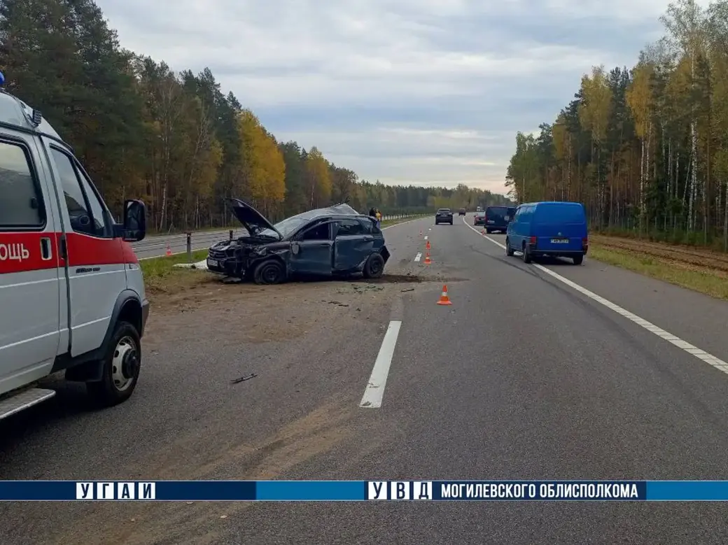22.10.2024 г. Смертельное ДТП в Осиповичском районе. Фото: УГАИ УВД облисполкома