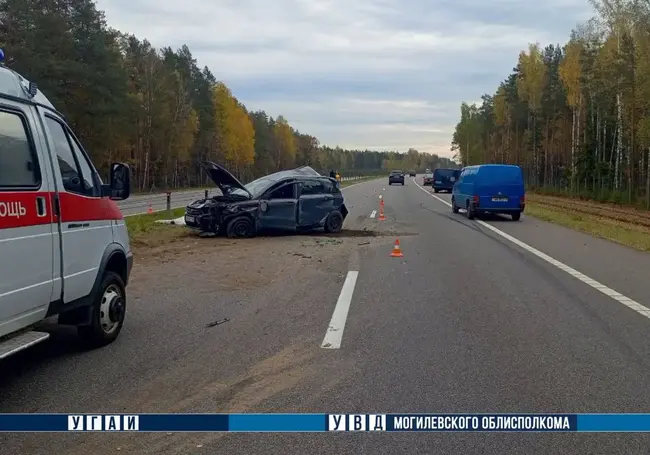 Смертельное ДТП в Осиповичском районе: в стоящий на «аварийке» автомобиль врезался микроавтобус. Погибла 63-летняя женщина