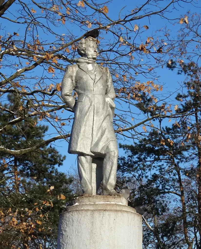 2020-е г. Могилев, Пушкинский проспект. Памятник Пушкину. Фото: Яндекс.Карты.