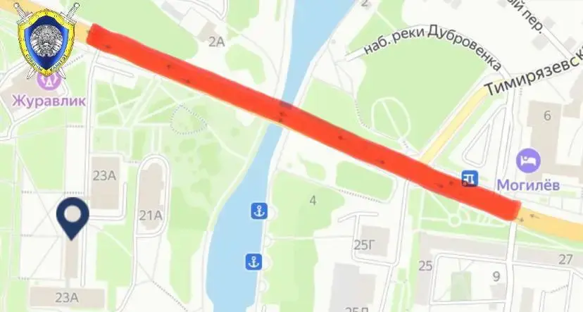 Схема участка, где временно перекроют движение транспорта