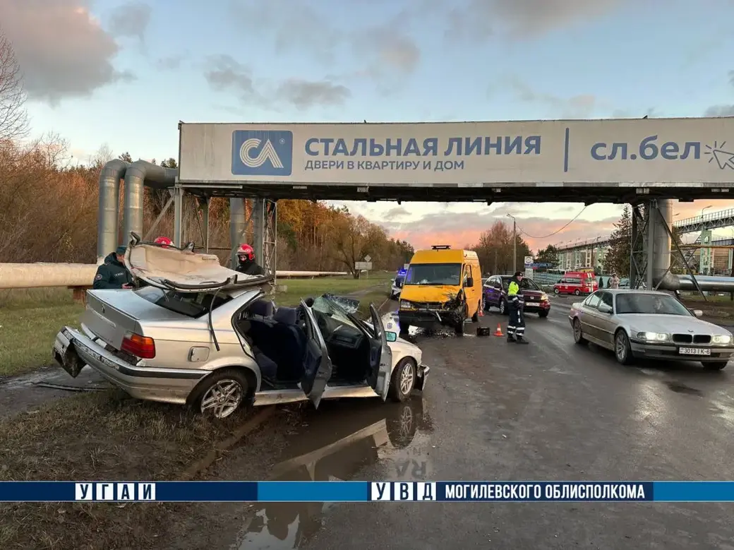 4 ноября 2024 года. Могилев. ДТП по Славгородскому шоссе. Фото ТК-Милиция Могилевщины.