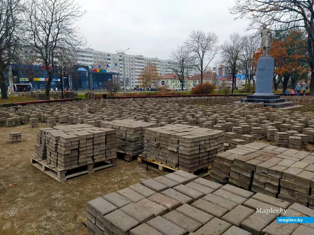13 ноября 2024 года. Могилев. Пушкинский проспект. Сквер 700-летия Могилева.