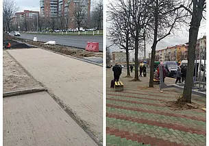 Меняют остановки по улице Островского и по Пушкинскому проспекту в Могилеве. Фотофакт