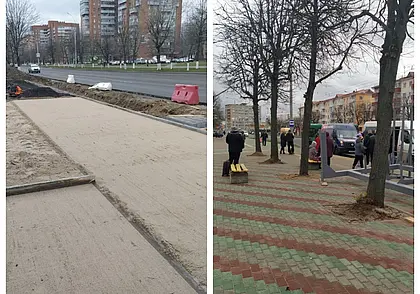 Меняют остановки по улице Островского и по Пушкинскому проспекту в Могилеве. Фотофакт