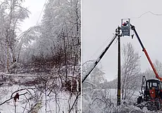 Более ста населенных пунктов Могилевской области лишились света из-за снегопада