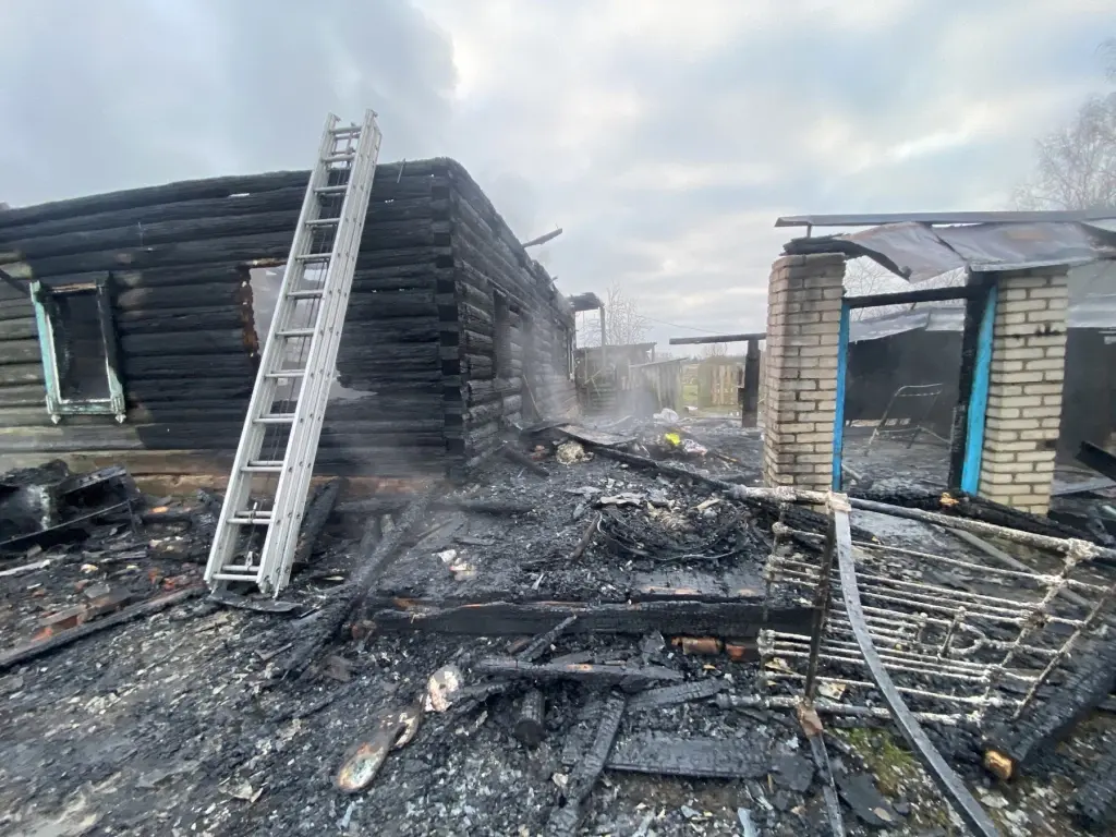 1.12.2024 г., Пожар в д. Большое Запоточье Могилевского района. Фото: Могилевское областное УМЧС
