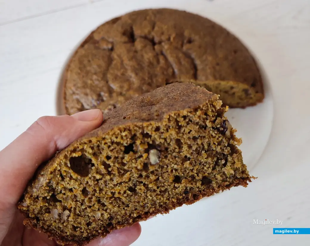 Готовим сами: мягкий тыквенный пирог из цельнозерновой муки.