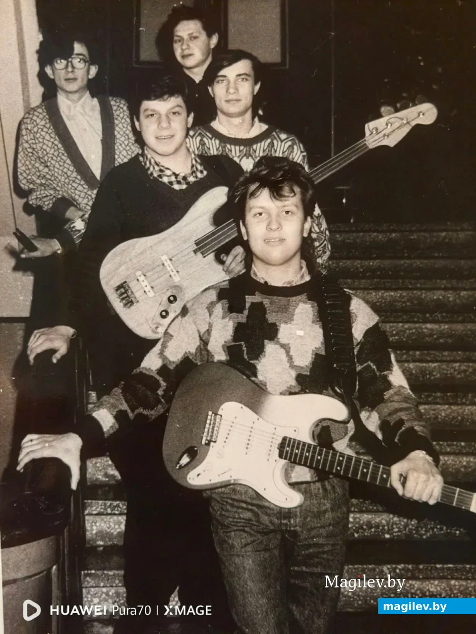 1990-е. В кафе «Березка»: (снизу вверх) Игорь Кушнер, Алексей Зиневич, Александр Метельков, Иван