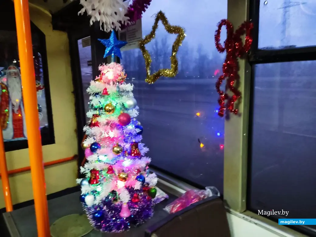 5.12.2024 г. Как мы прокатились по Могилеву на «новогоднем» троллейбусе №5