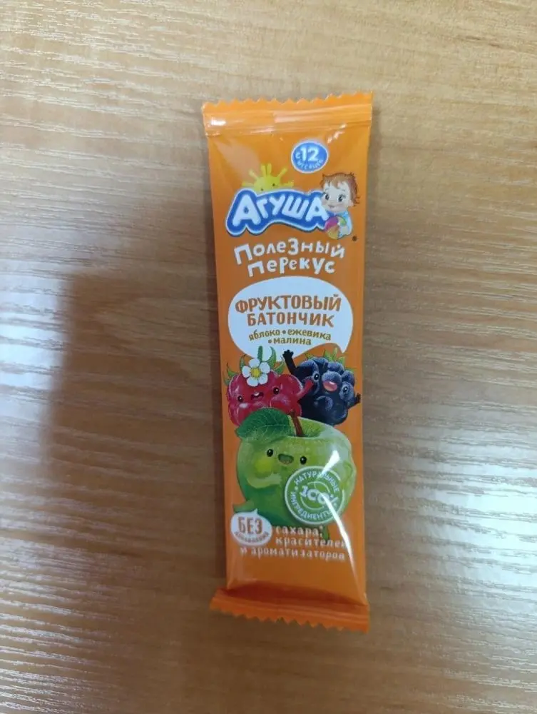 Фруктовый батончик «Агуша» для детского питания запретили в Беларуси. Фото Госстандарт.