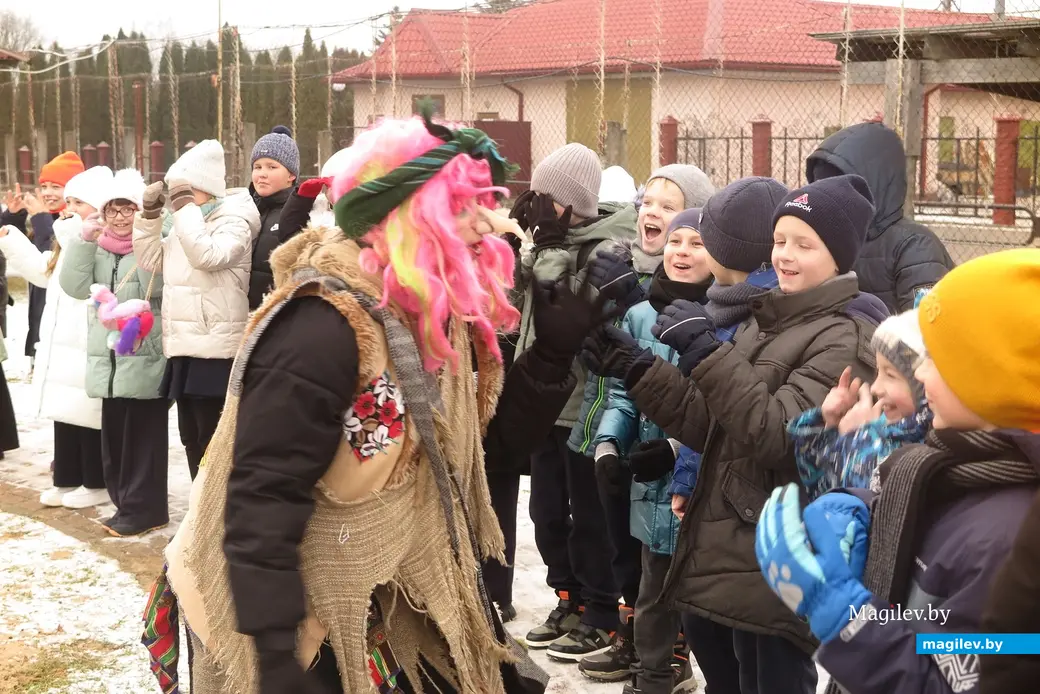 Декабрь 2024 г. Могилевский район, Буйничи, зоосад. Бабка-ежка в это время проверяет готовность детворы.