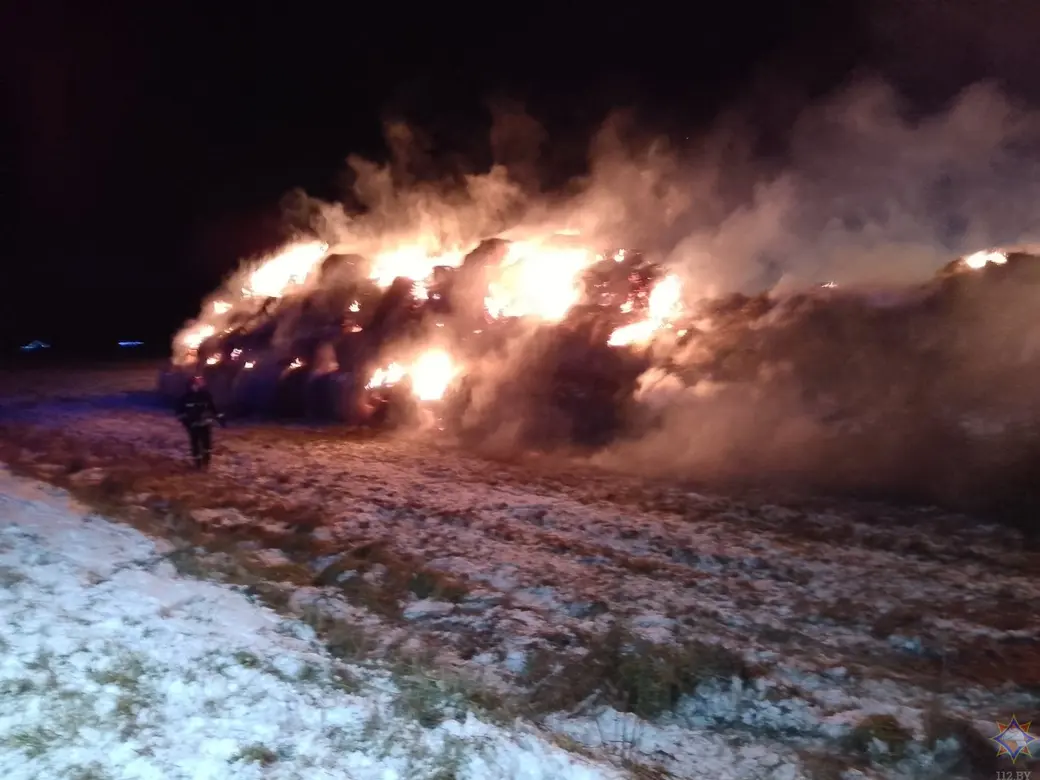 12.12.2024 г. Пожар в Горецком районе. Фото: Могилевское областное УМЧС