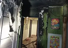 Четверо детей пострадали при пожаре в Бобруйске (видео)