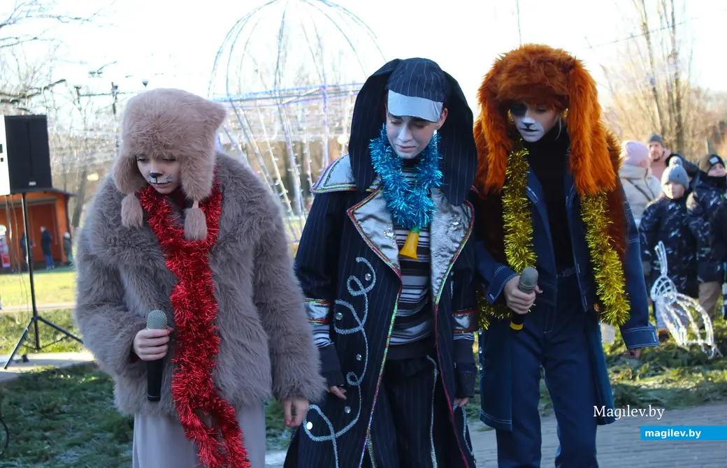 21 декабря 2024 года. Могилев. Парк Подниколья. Открытие резиденции Деда Мороза.