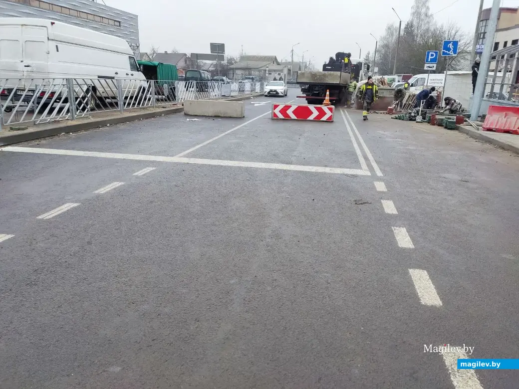 26.12.2024 г. Могилев. Строительство нового подземного перехода на пересечении Пушкинского проспекта и улицы Островского вышло на финишную прямую
