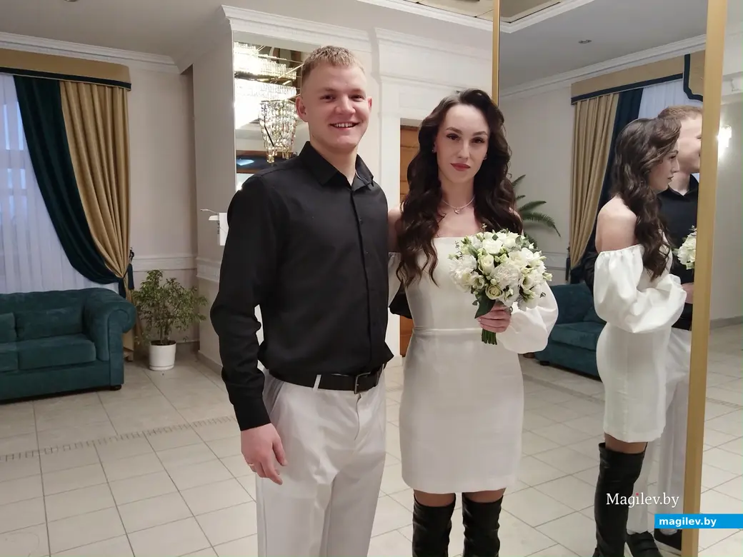 04.01.2024 г. Могилев, ЗАГС. Молодожены недели: Динис и Анастасия Барсуки.