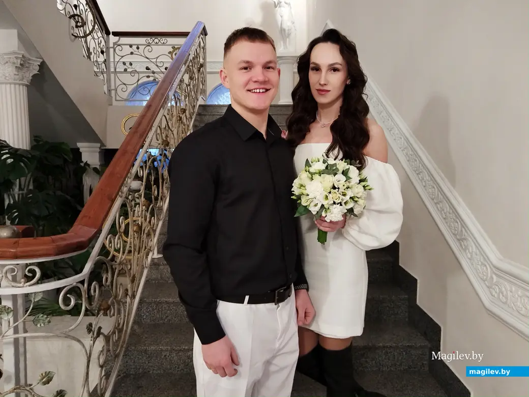 04.01.2024 г. Могилев, ЗАГС. Молодожены недели: Динис и Анастасия Барсуки.