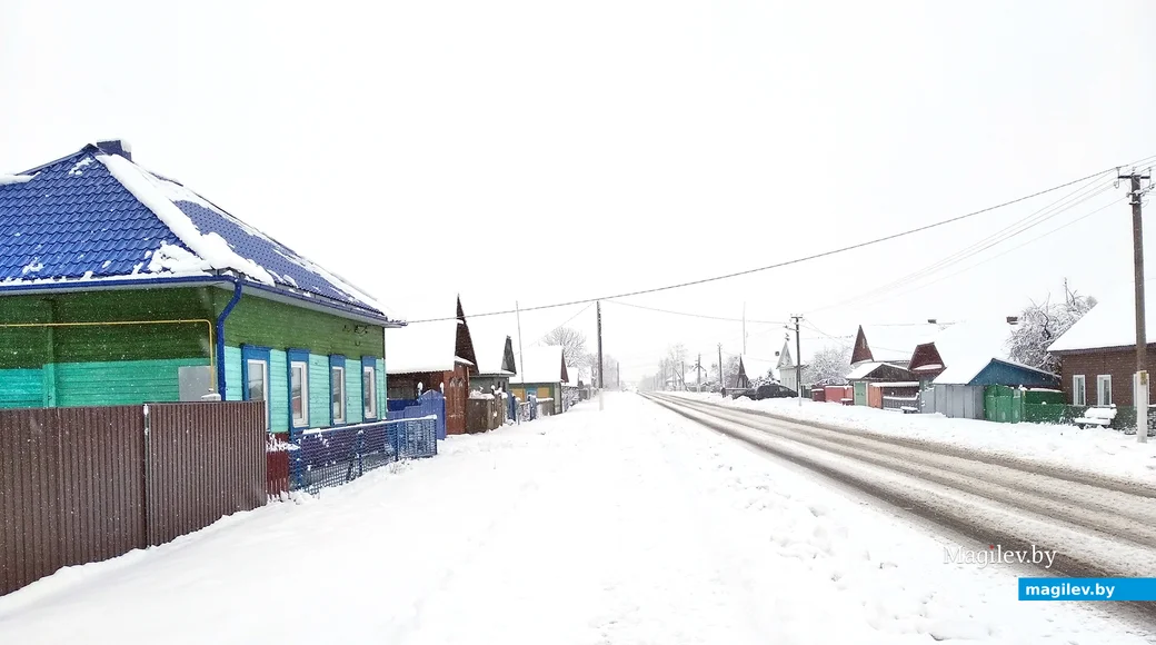 Январь 2021 года. Глуск, улица Советская, район Слобода.