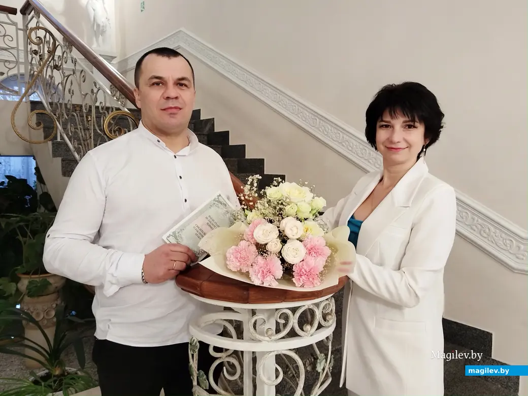10.01.2025 г. Могилев, ЗАГС. Молодожены недели: Наталья и Николай Лось.