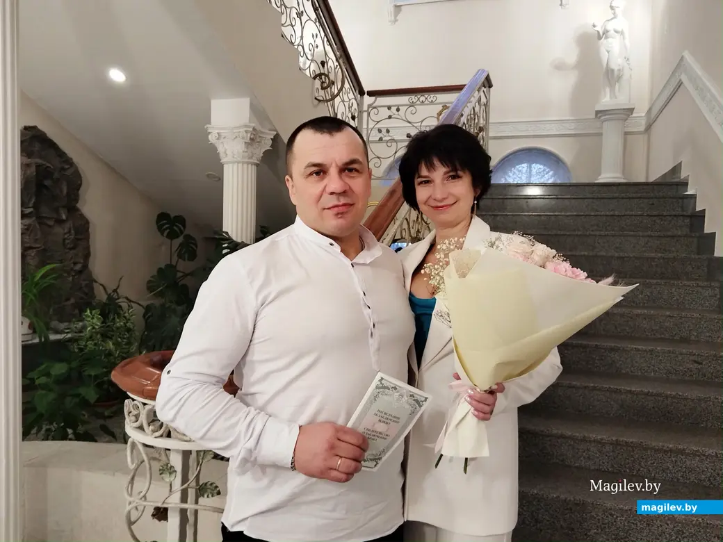 10.01.2025 г. Могилев, ЗАГС. Молодожены недели: Наталья и Николай Лось.