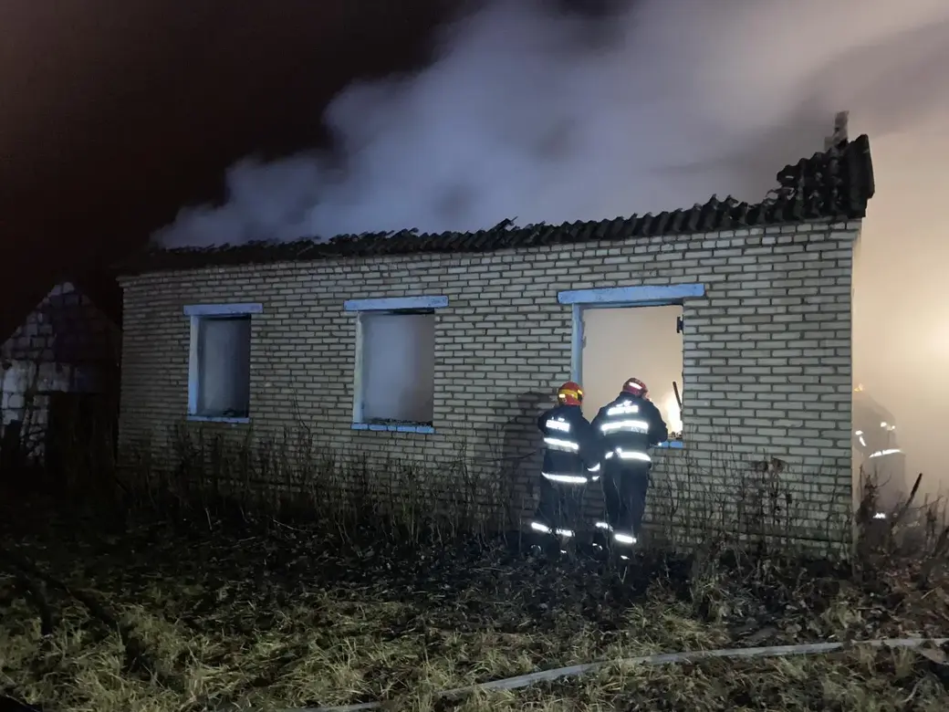 10.01.2025 г. Пожар в д.Хаминичи Горецкого района. Фото: Могилевское областное УМЧС