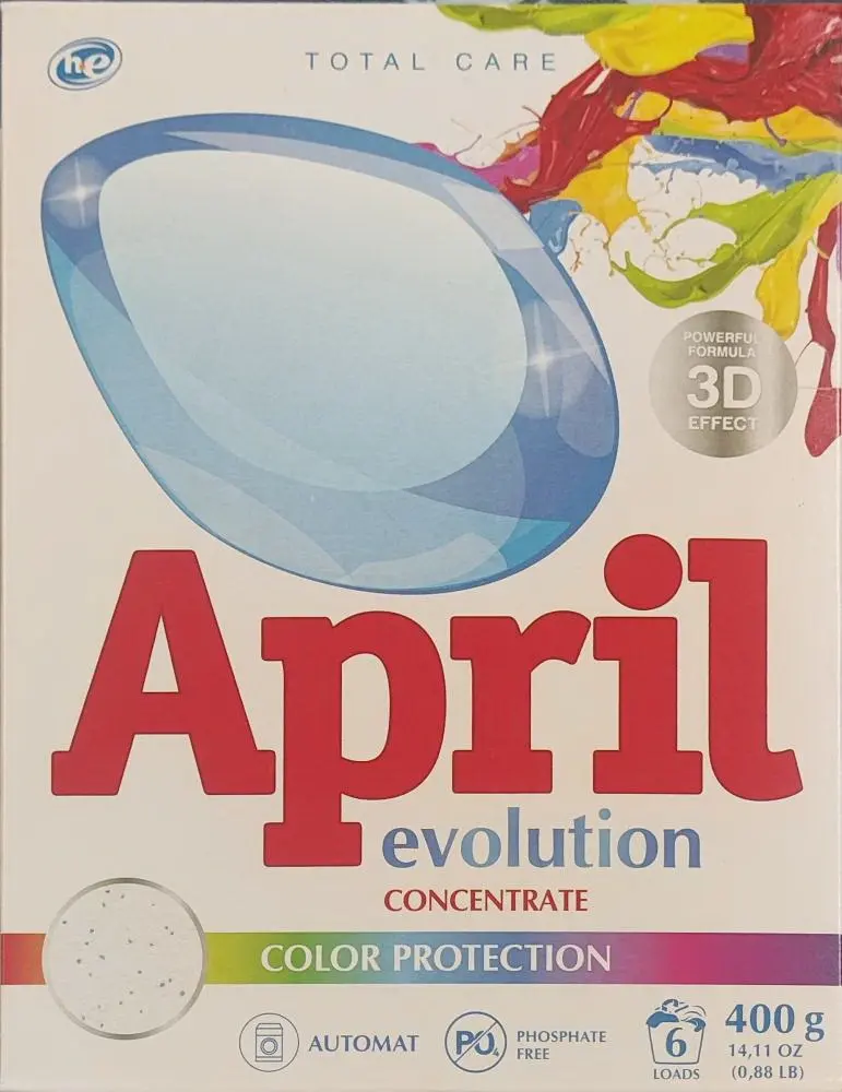 Средство моющее синтетическое порошкообразное «April Evolution автомат color protection». Фото сайта Госстандарта.