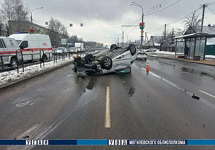 В Могилеве по улице Крупской ДТП: водитель в больнице. Фото