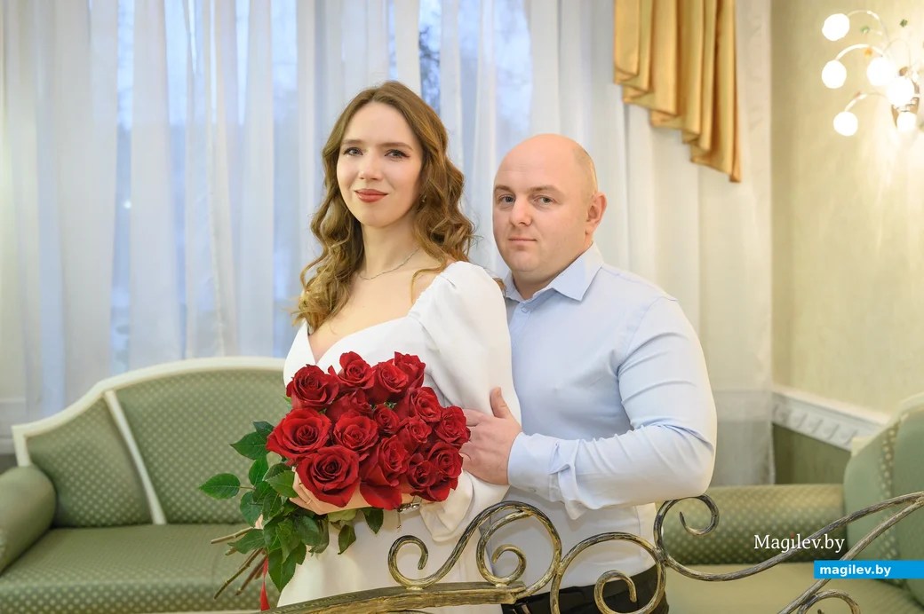 17.01.2025. Отдел ЗАГС Бобруйского горисполкома. Свадебная пара. Анастасия и Юрий Глыцко.