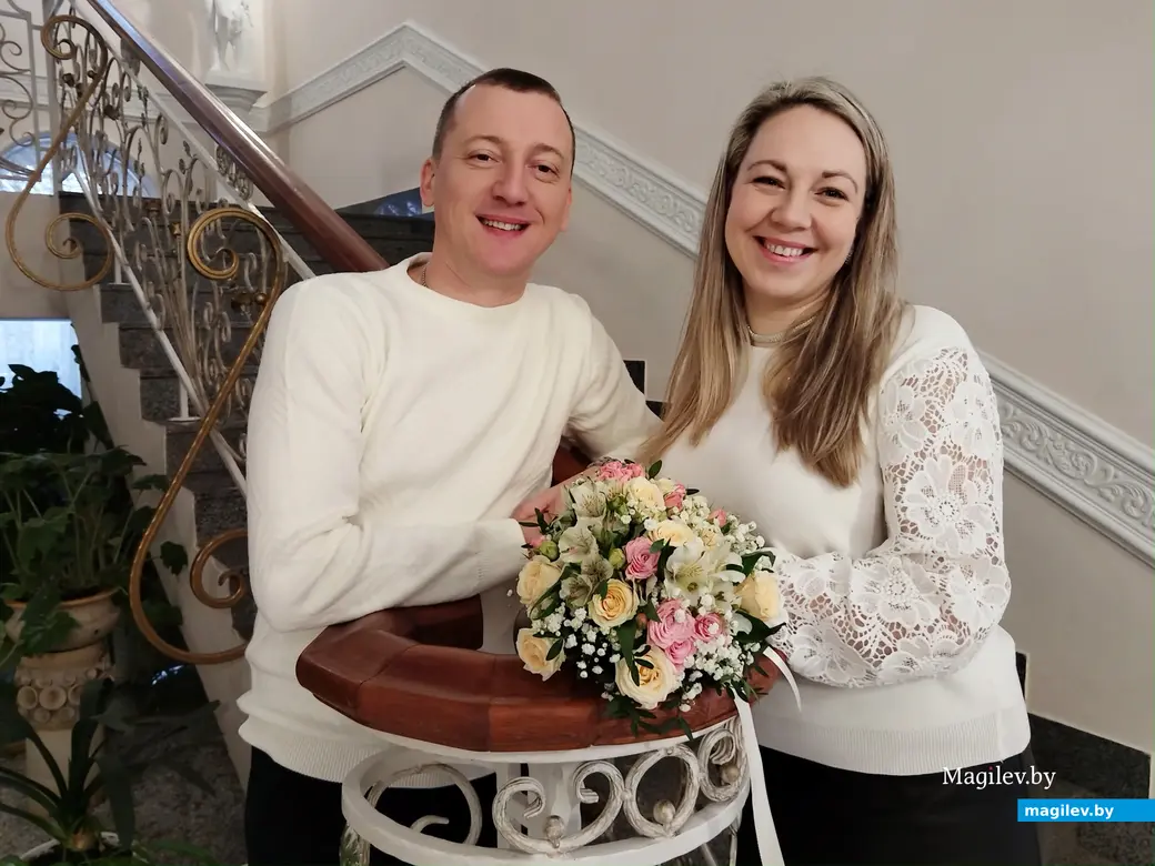 18.01.2025 г. Могилев, ЗАГС. Молодожены недели: Ольга и Сергей Гришановичи.