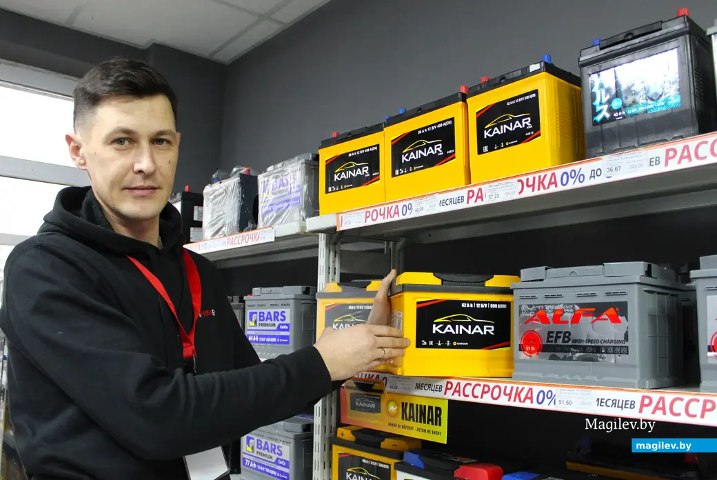 Январь 2025 года. Могилев. Магазин аккумуляторов «РИМБАТ» по адресу: Могилев, улица Космонавтов, 39Б.