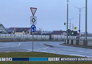 Изменена организация движения на кольцевой развязке по улице Бирули в Могилеве