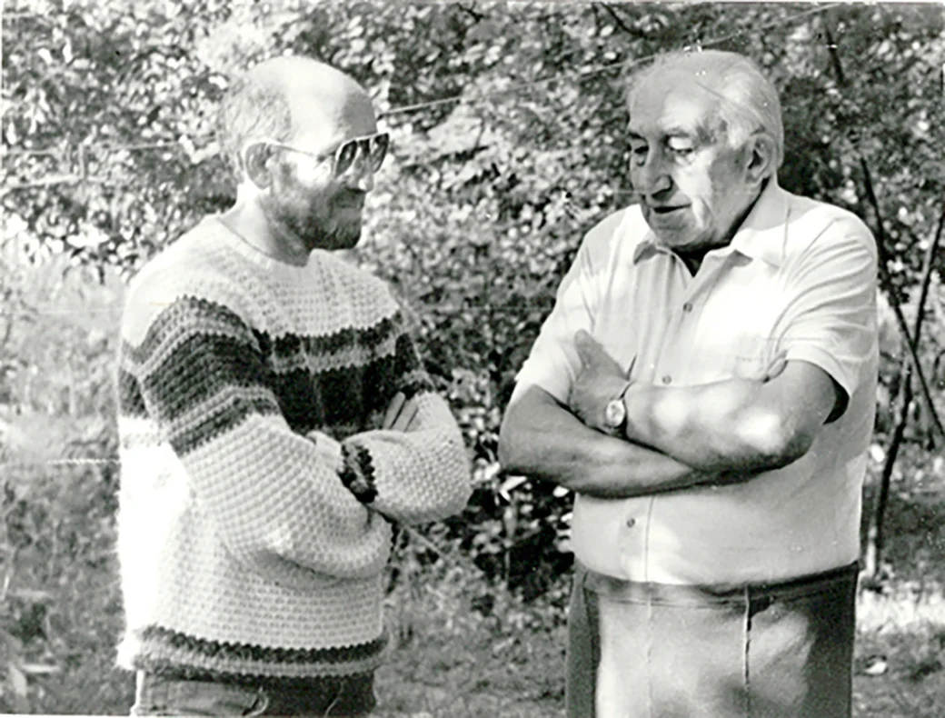 1990-е. Глуск. Наум Сандомирский и Сергей Граховский.