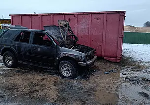 Автомобиль Honda горел сегодня в Могилевском районе