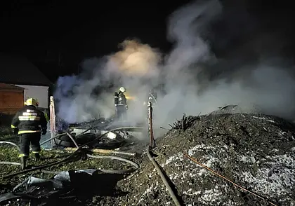 Пожар в Могилеве: огонь полностью уничтожил частный дом в переулке Заречном