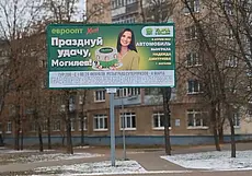 «Празднуй удачу, Могилев!» — кто изображен на билбордах?