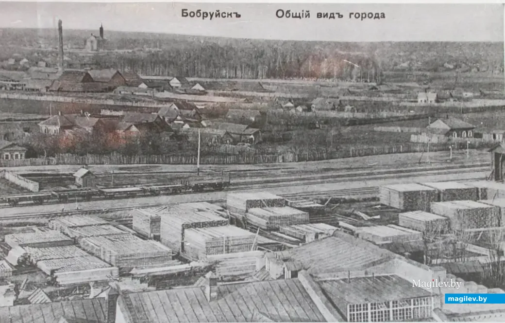 1900-е. Общий вид Бобруйска сверху.