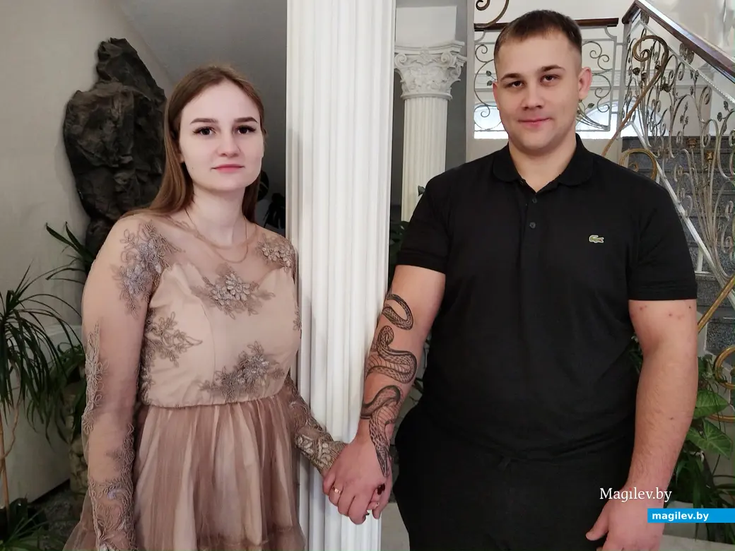 14.02.2025 г. Могилев, ЗАГС. Свадебная пара недели: Дарья и Станислав Ботвенковы.