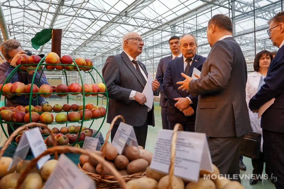 14 февраля 2025 года. Премьер-министр Беларуси посетил тепличный комбинат ОАО «Рассвет» имени К.П. Орловского». Фото: mogilevnews.by.