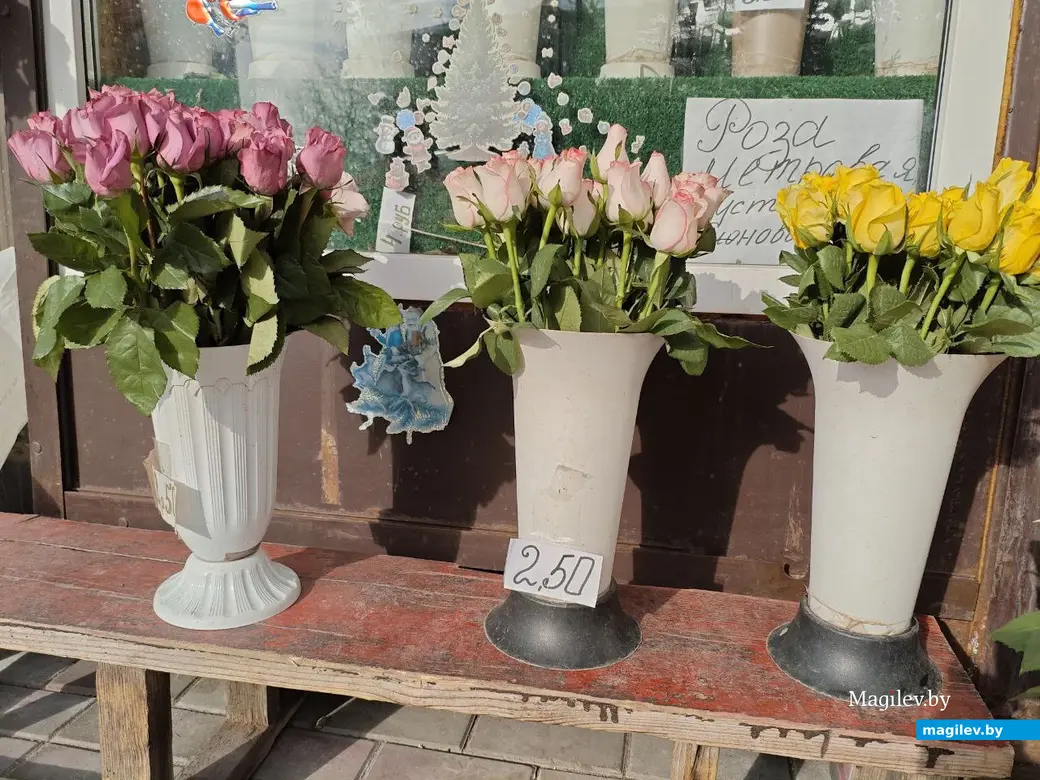 27 февраля 2025 года. Могилев. Минский (Центральный) рынок. Розы.