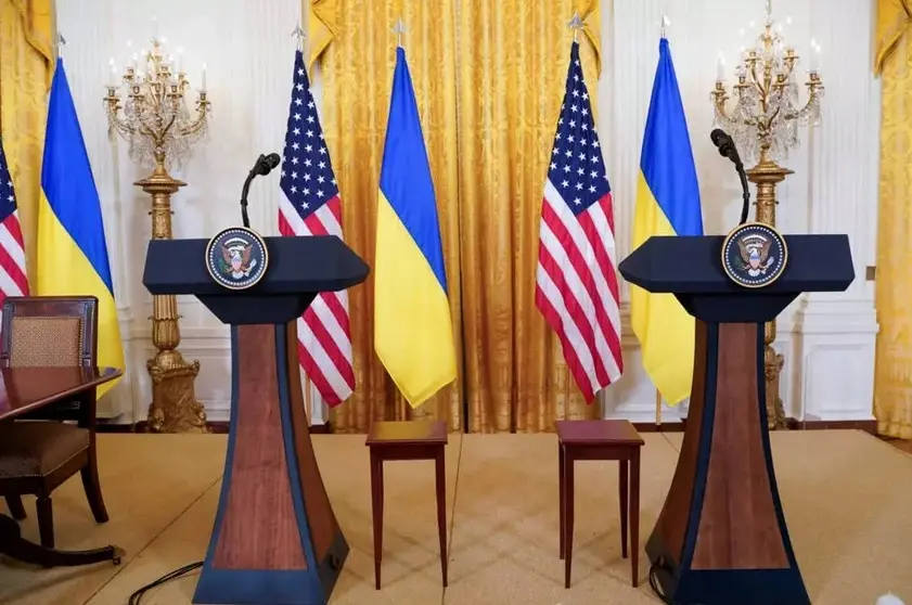 Зал, в котором не состоялась пресс-конференция Трампа и Зеленского. Белый дом. 28.02.2025 Фото: Reuters.