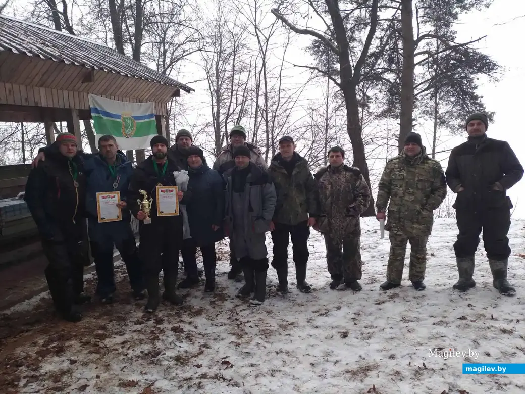 01.03.2025. Победители и участники областных состязаний рыболовов на Чигиринском водохранилище.