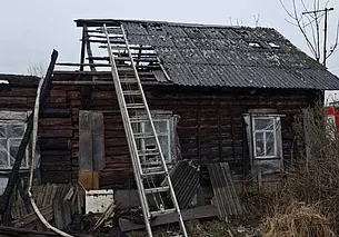 В Могилевском районе горел дом: пожар начался из-за печи (видео)