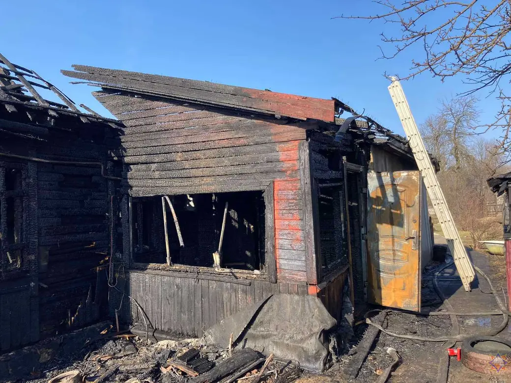 Осиповичи, 8 марта 2025 года. Пожар частного жилого дома на улице Ленинской.