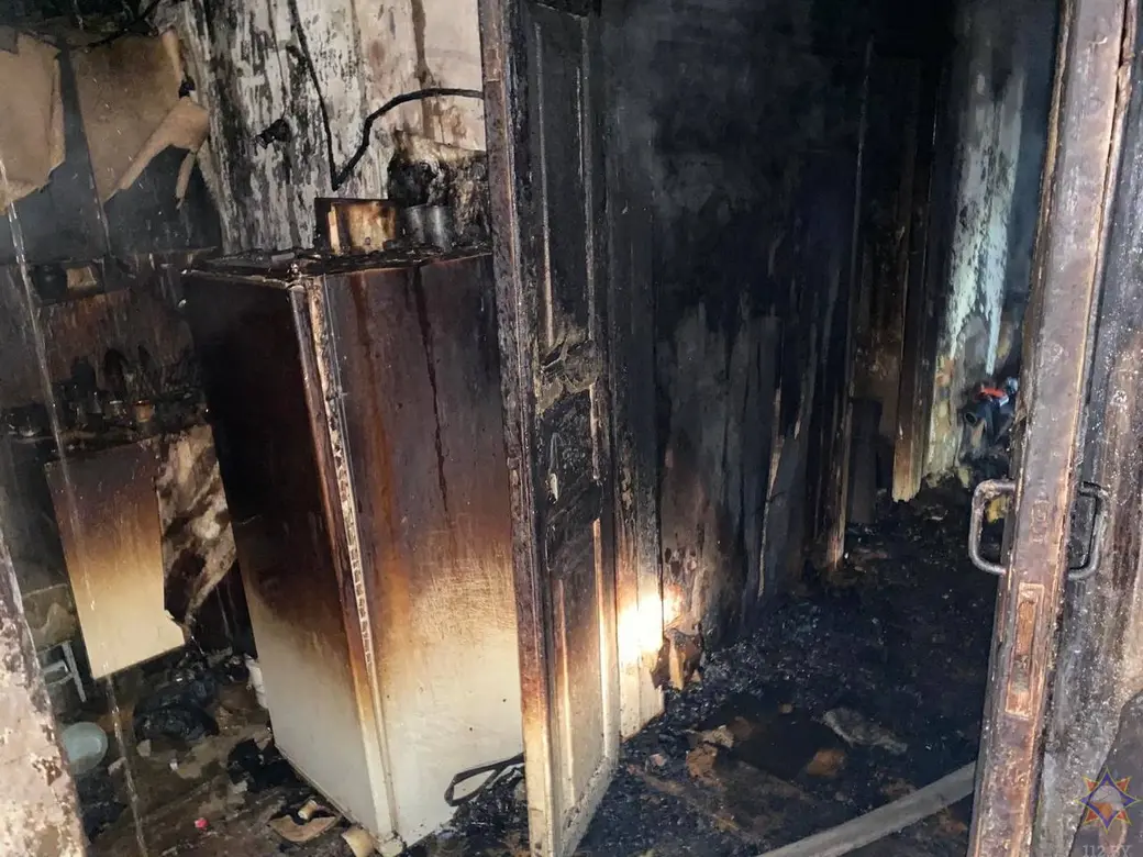 11.03.2025 г. Пожар в Костюковичах. Фото: Могилевское областное УМЧС