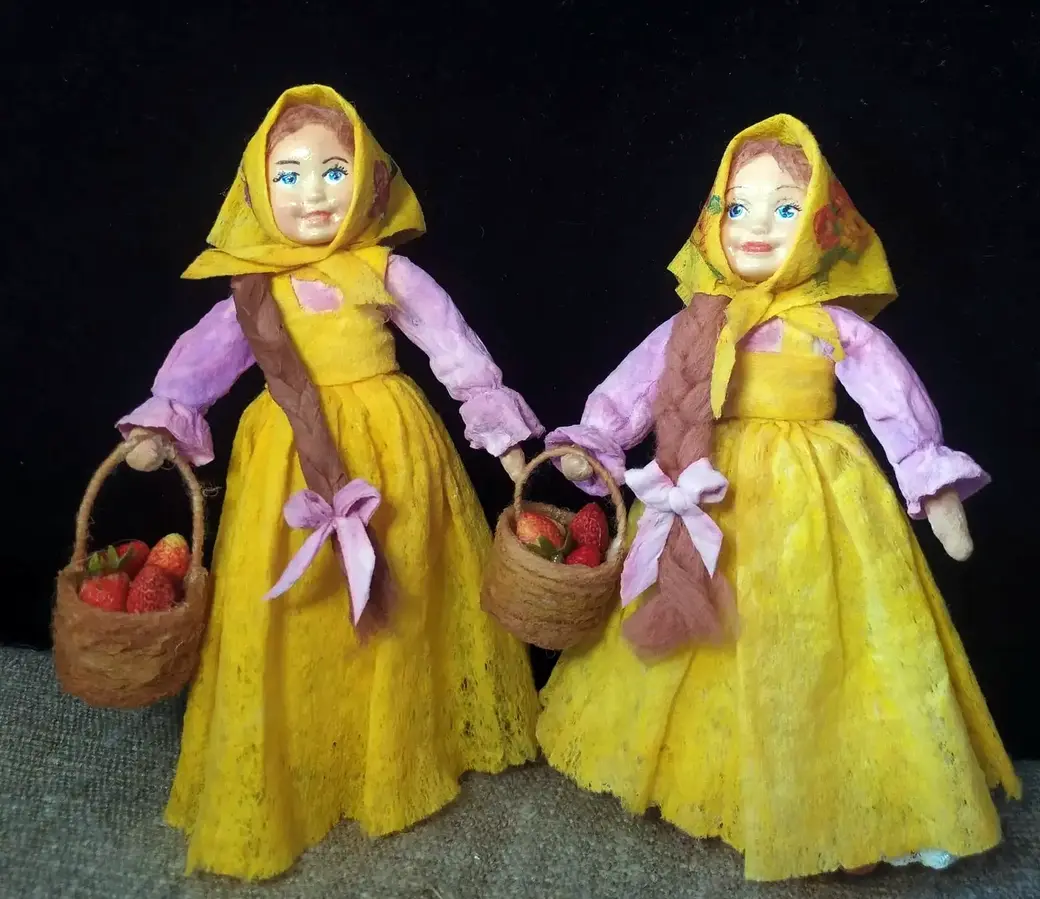 Игрушки из ваты, сделанные руками мастерицы Валентины Володько.