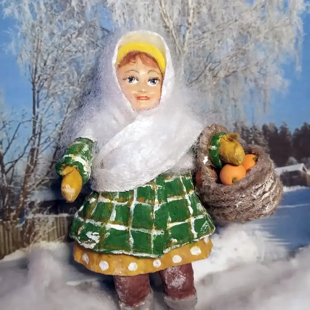 Игрушка из ваты, сделанная руками мастерицы Валентины Володько.