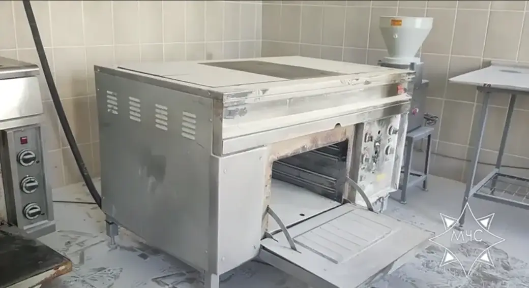 20.03.2025 г. Могилев. В детском саду загорелась плита. Фото: МЧС РБ