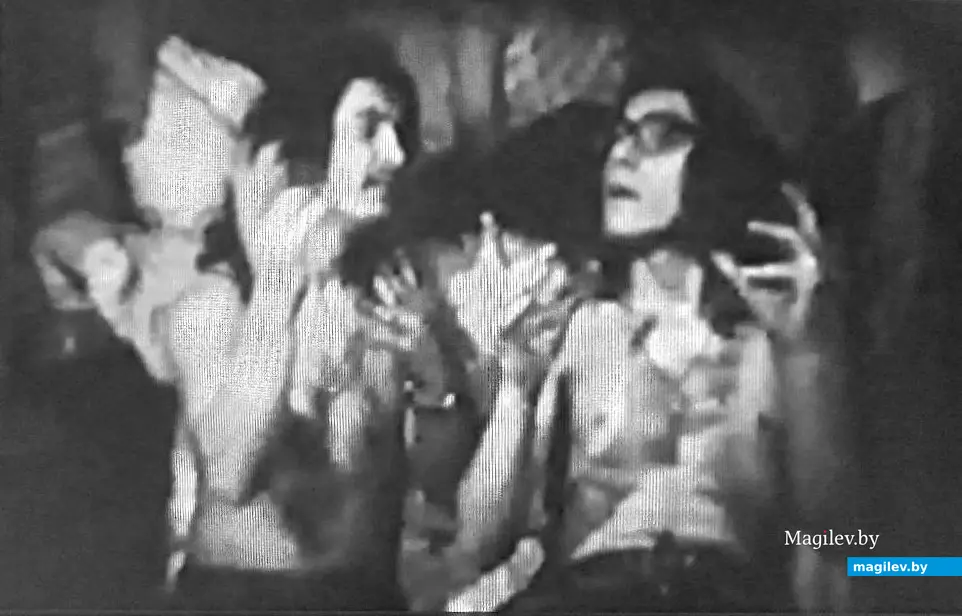 1970-е годы, Могилев. Леня Палевич (слева) в одном из фильмов киношного андеграунда.
