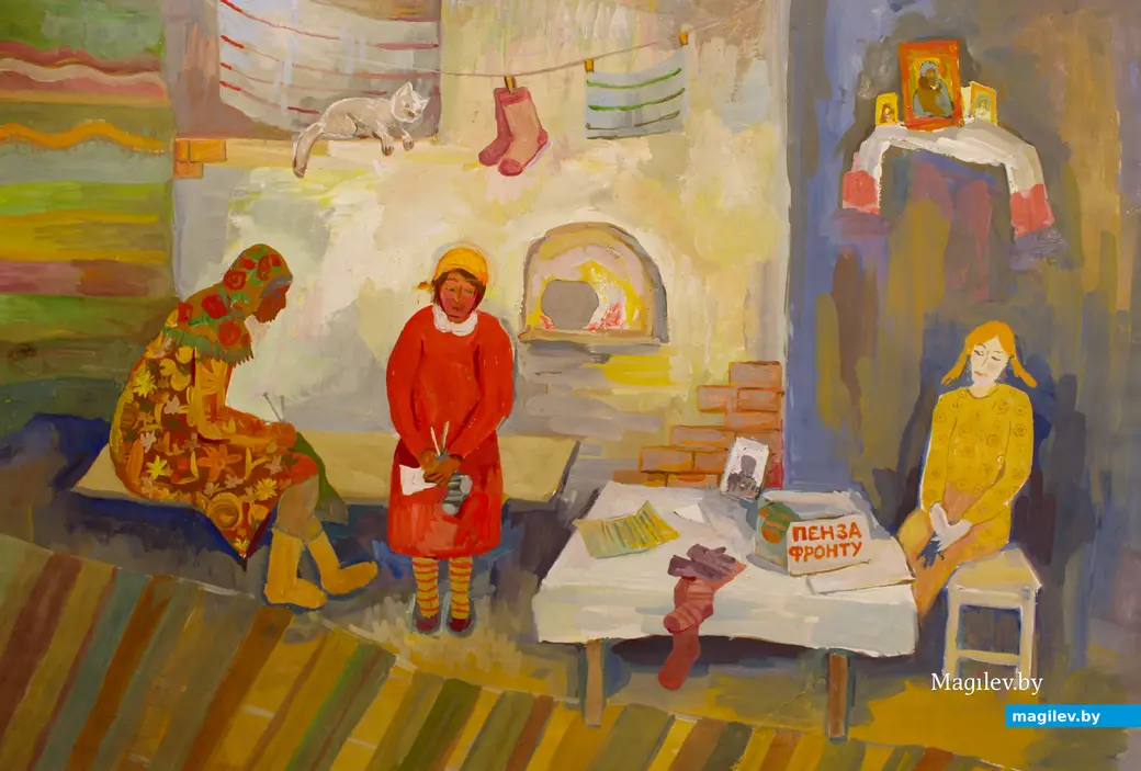 1 апреля 2025 года. Могилев. Выставочный зал. Выставка рисунков детей из Пензенской области.